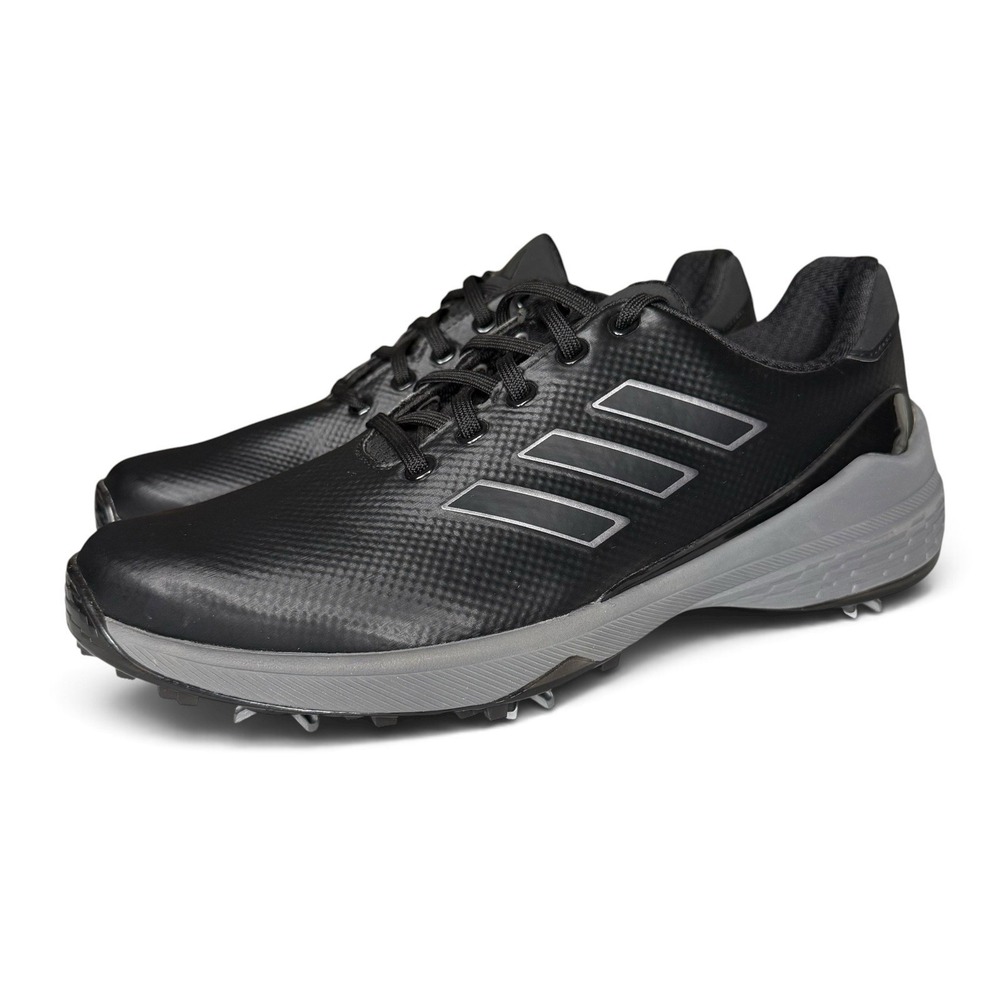 Adidas ZG23 Lightstrike Pro Golf Shoes Cleats Leather Black Grey Men's Size 9.5